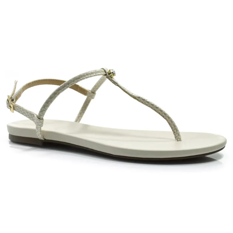 Sandália Rasteira Feminina Suzzara Off White 34093 35