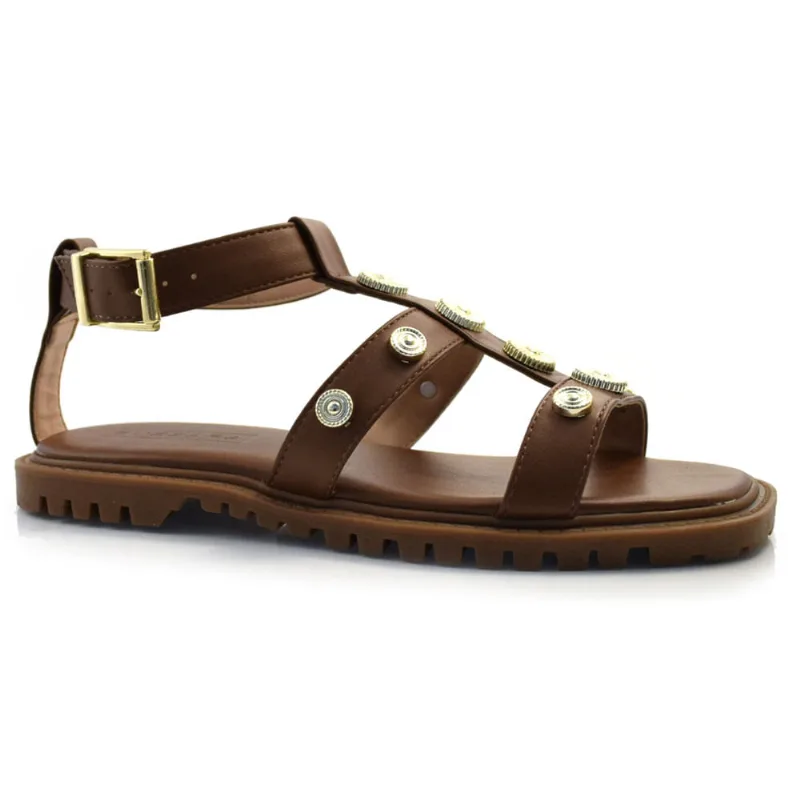 Sandália Rasteira Feminina Suzzara Marrom 65.004 39