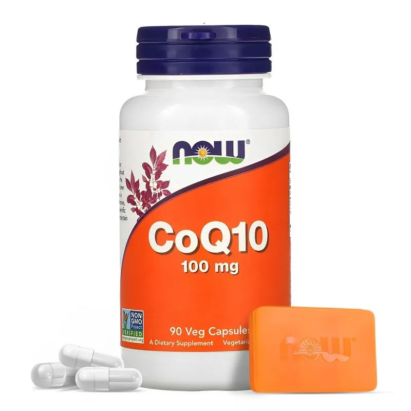 Coenzima CoQ10 Now Foods 100mg 90 Veg Cápsulas Importado + Porta Cápsulas