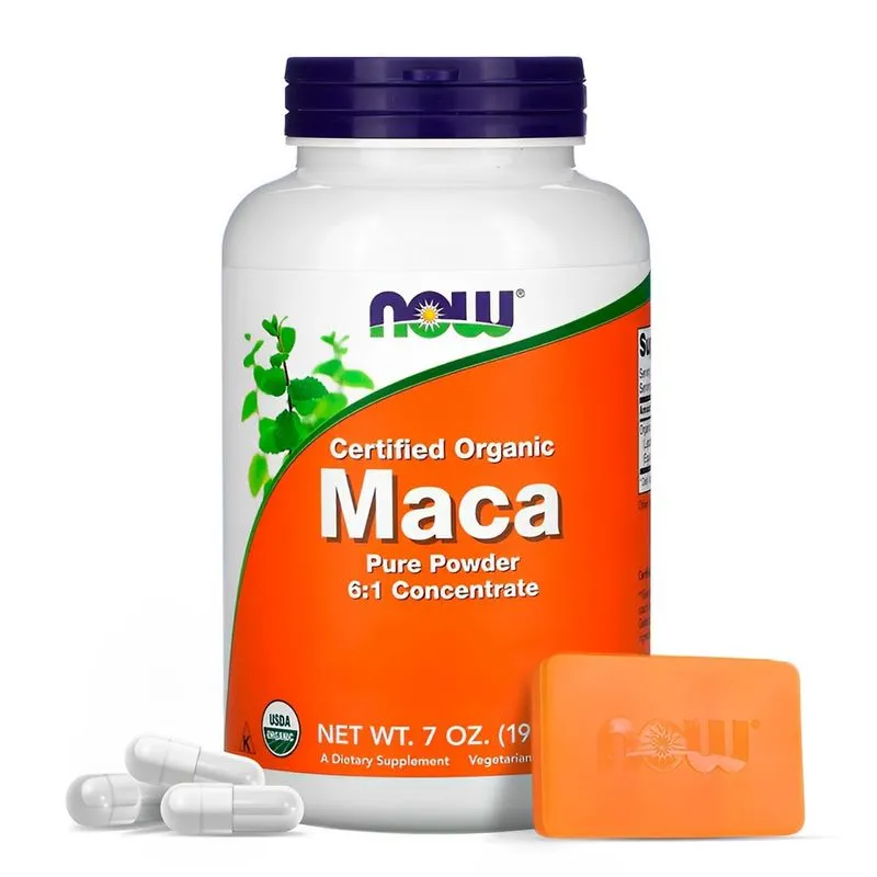 Maca Peruana em Pó Now Foods 198g Orgânica Importado + Porta Cápsulas