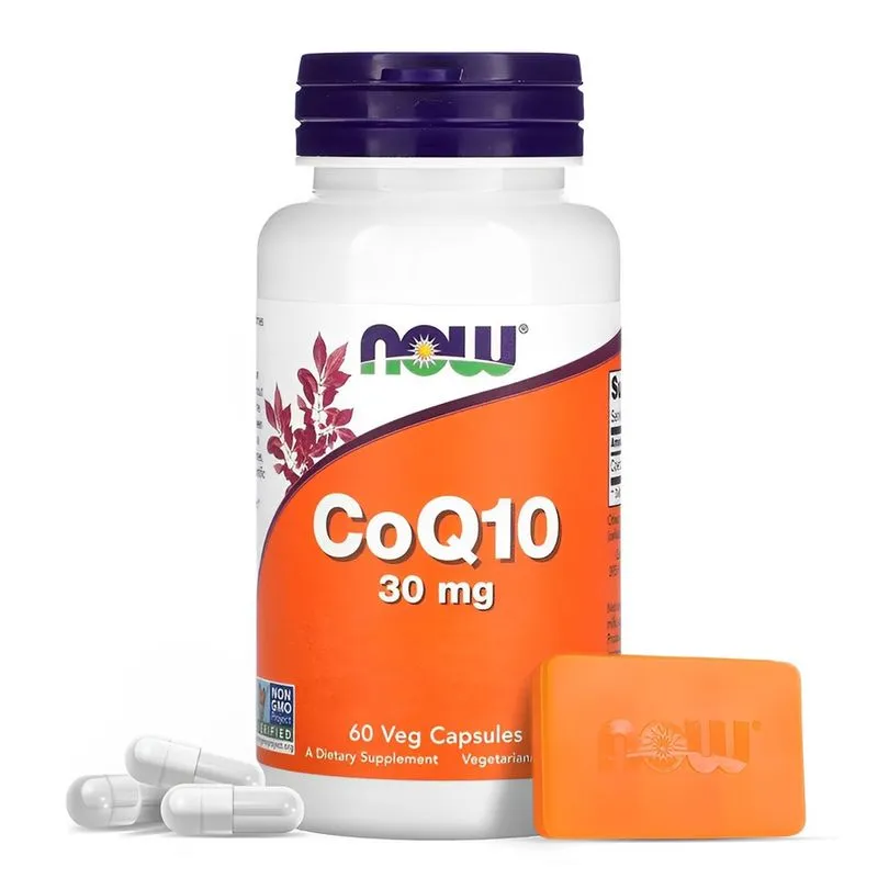 Coenzima CoQ10 30mg Now Foods 60 Veg Caps Importado + Porta Cápsulas