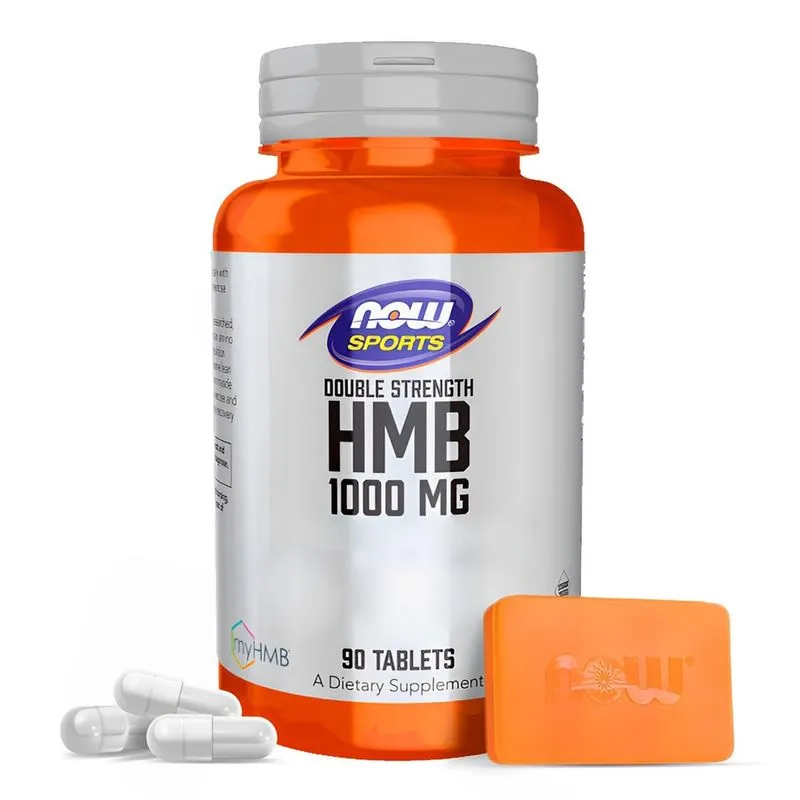 Hmb 1000mg Dupla Força Now Foods Sports 90Tabs Importado + Porta Cápsulas