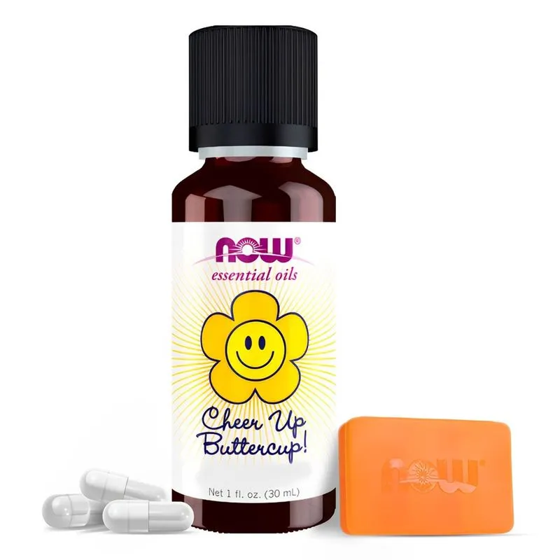 Mistura Óleo Cheer Up Buttercup Now Foods 30ml Importado + Porta Cápsulas
