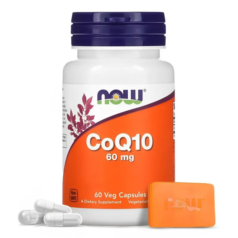 Coenzima Coq10 60mg Now Foods 60 Cápsulas Importado + Porta Cápsulas