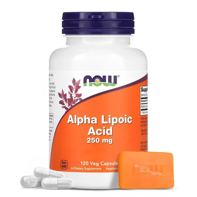 Ácido Alfa Lipóico 250mg Now Foods 120Cápsulas Importado + Porta Cápsulas