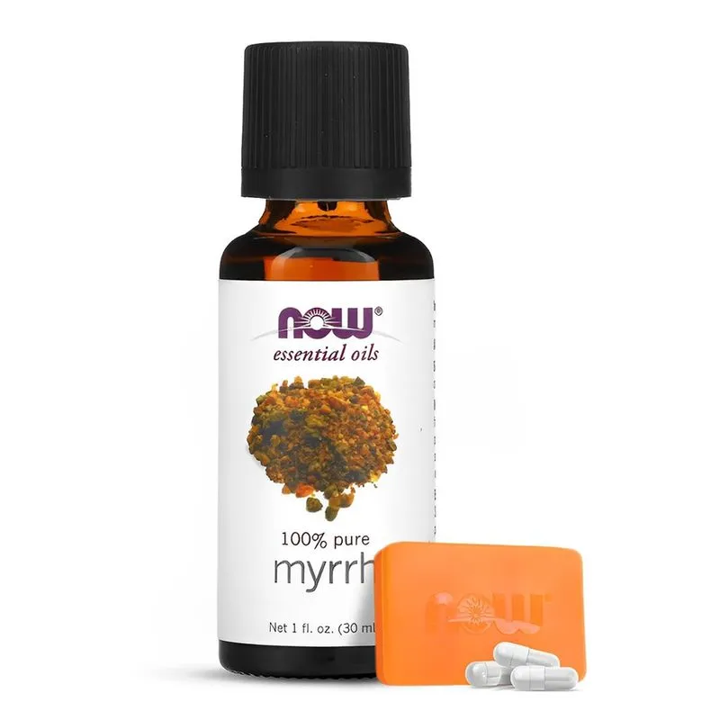 Óleo de Mirra Now Foods 30 ml Produto Importado + Porta Cápsulas