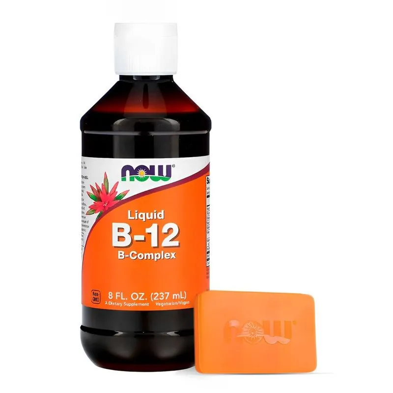 Complexo de Vitamina B-12 Now Foods 237 ml Importado + Porta Cápsulas