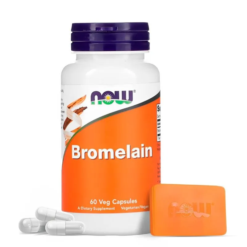 Bromelaína 500mg Now Foods 60 Cápsulas Importado + Porta Cápsulas