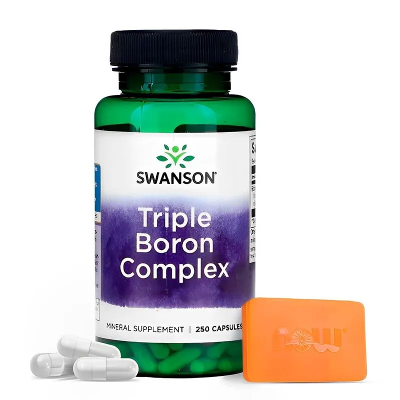 Complexo Triplo de Boro 3mg Swanson 250 Caps Importado + Porta Cápsulas