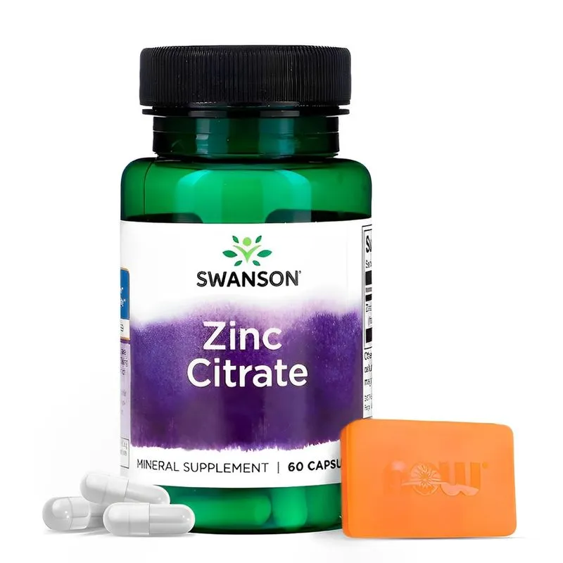 Citrato de Zinco 30 mg Swanson 60 Capsulas Importado + Porta Cápsulas