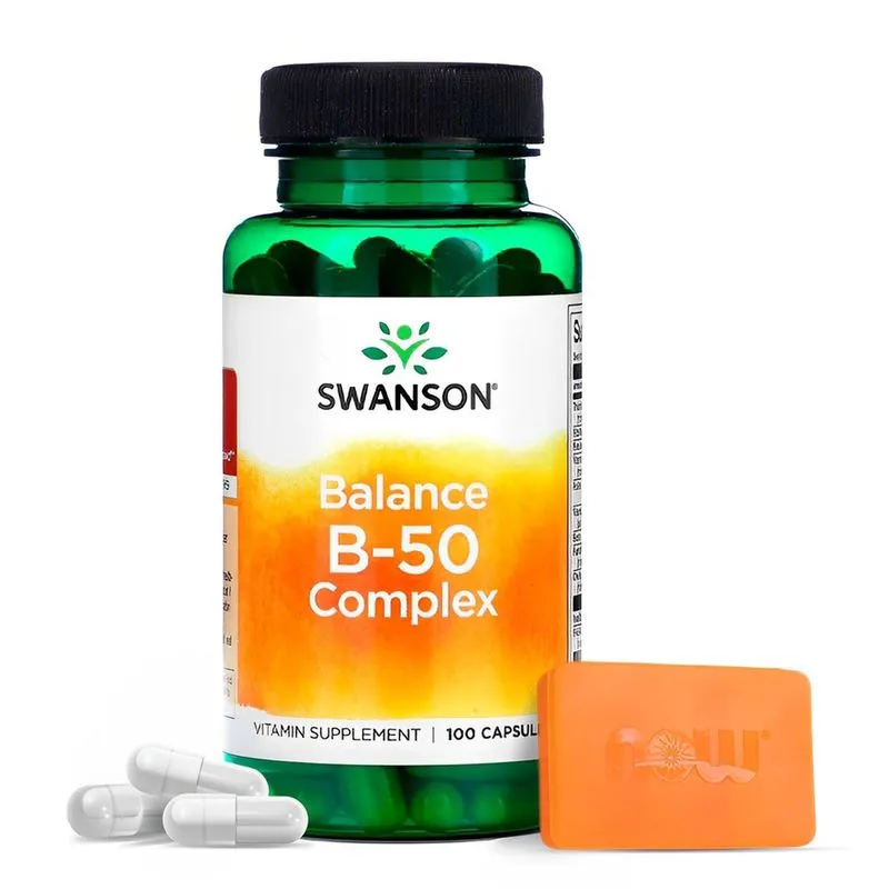 Complexo Balance B-50 Swanson 100 Caps Importado + Porta Cápsulas