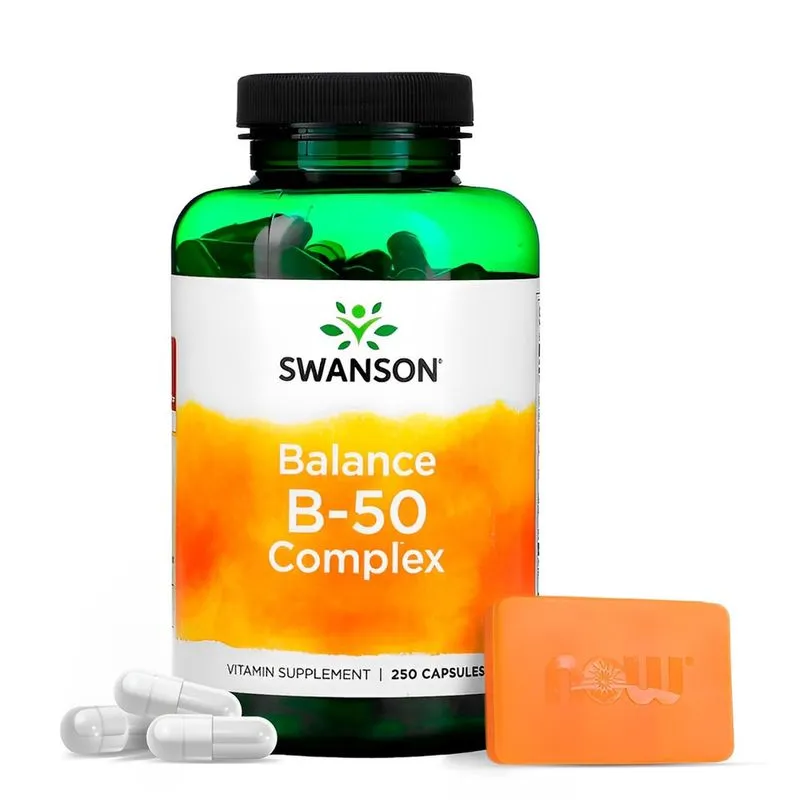 Complexo Balance B-50 Swanson 250 Caps Importado + Porta Cápsulas