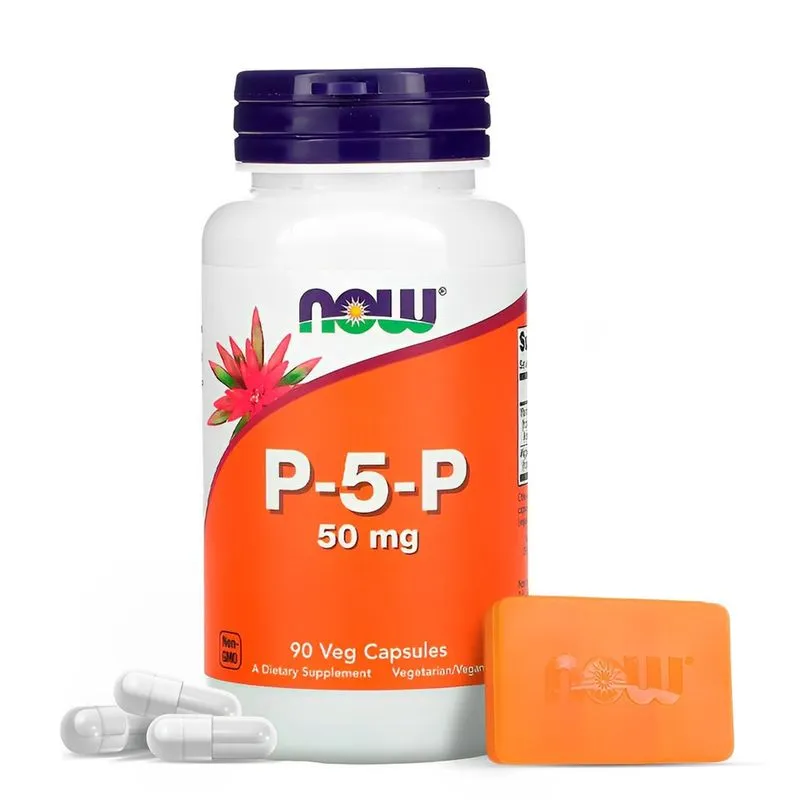 P-5-P 50mg Now Foods 90 Cápsulas Importado + Porta Cápsulas