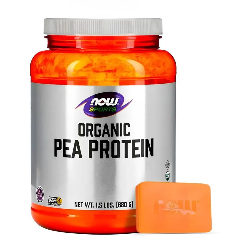 Proteína Ervilha Pó Now Foods 680g Orgânica Importado + Porta Cápsulas