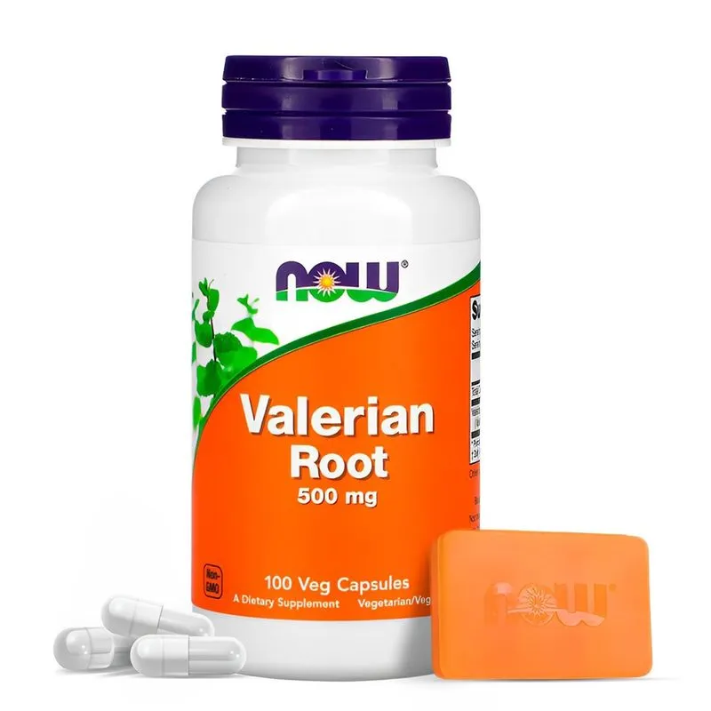 Raiz de Valeriana 500mg Now Foods 100 Cáps Importado + Porta Cápsulas