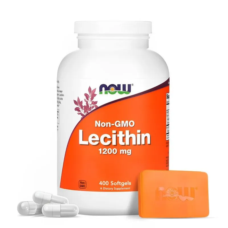 Lecitina 1200mg Now Foods 400 Soft Importado + Porta Cápsulas