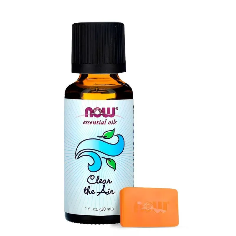 Mistura Óleo Clear The Air Now Foods 30ml Importado + Porta Cápsulas