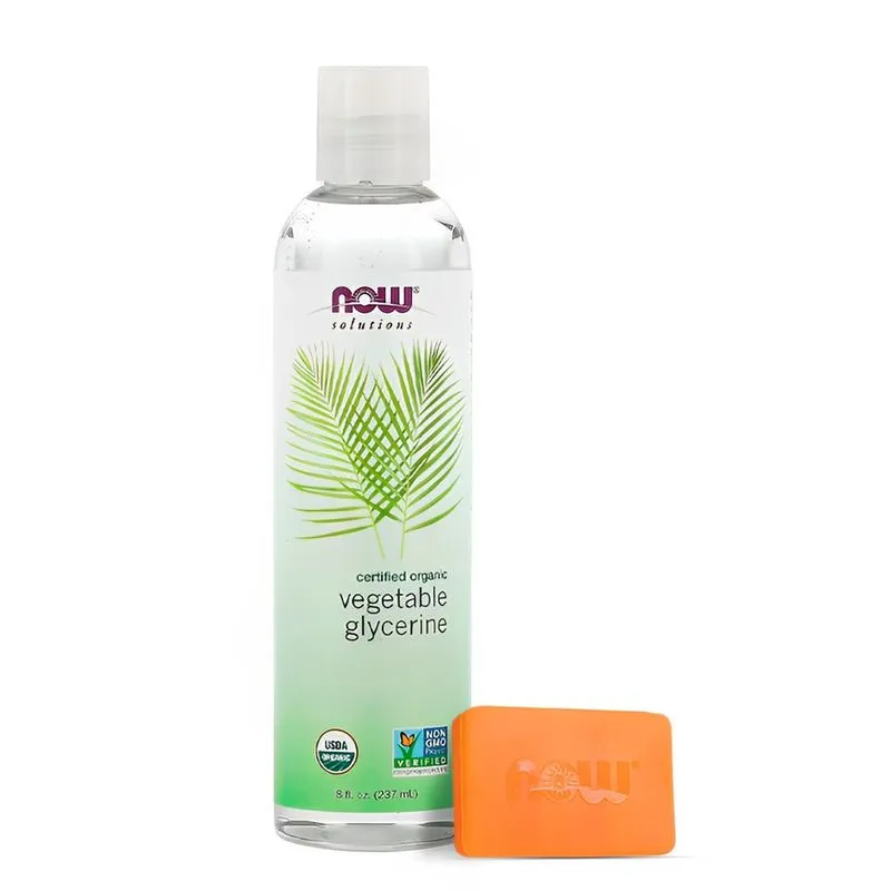 Glicerina Vegetal Orgânica Now Foods 237 ml Importado + Porta Cápsulas