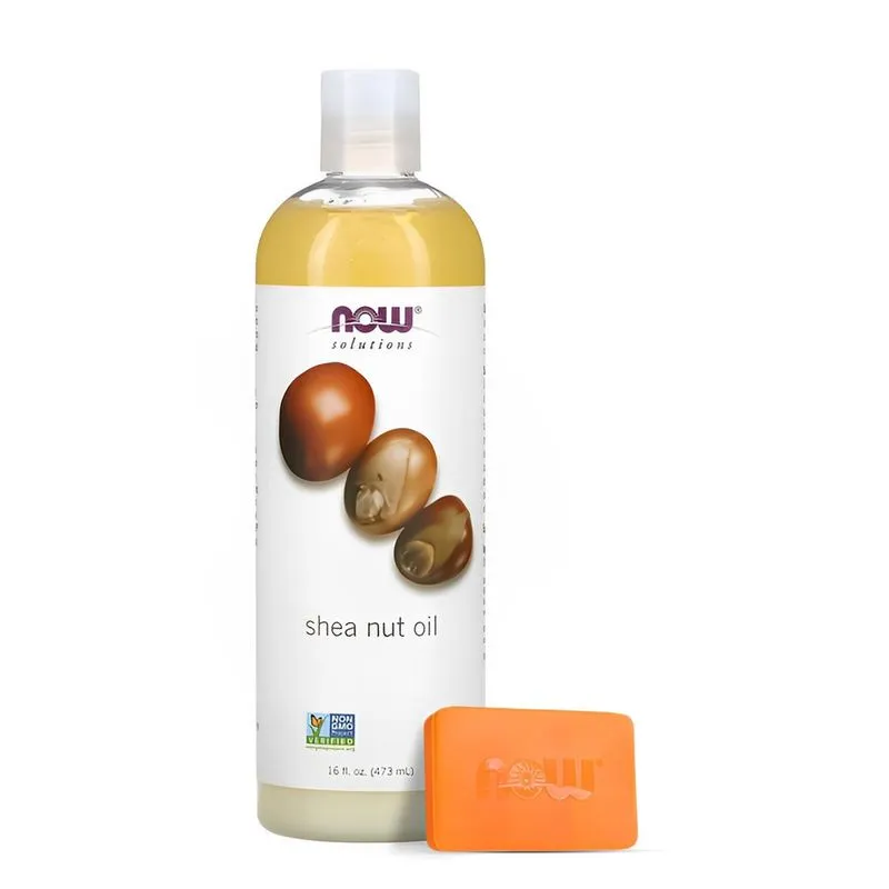 Óleo de Noz de Karité Now Foods 473 ml Importado + Porta Cápsulas