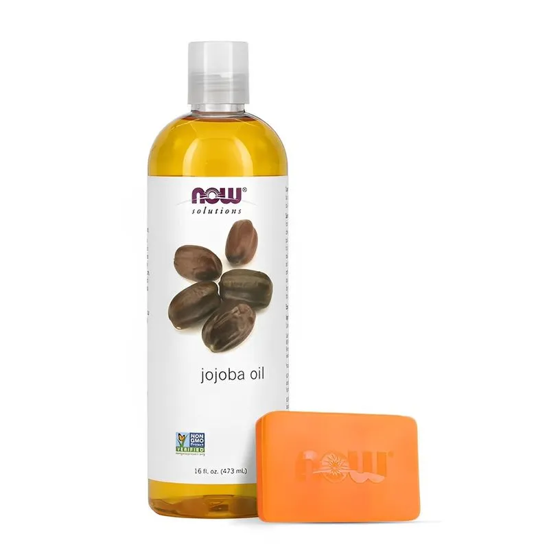 Óleo de Jojoba Now Foods 473 ml Puro Importado + Porta Cápsulas