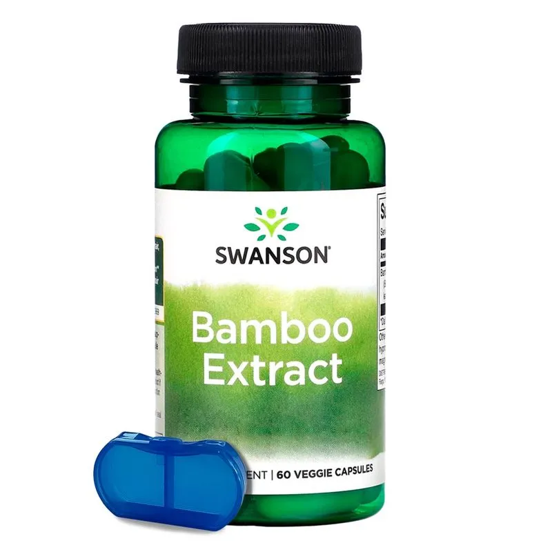 Bamboo Extract 300mg Swanson 60 Caps + Porta Cápsulas