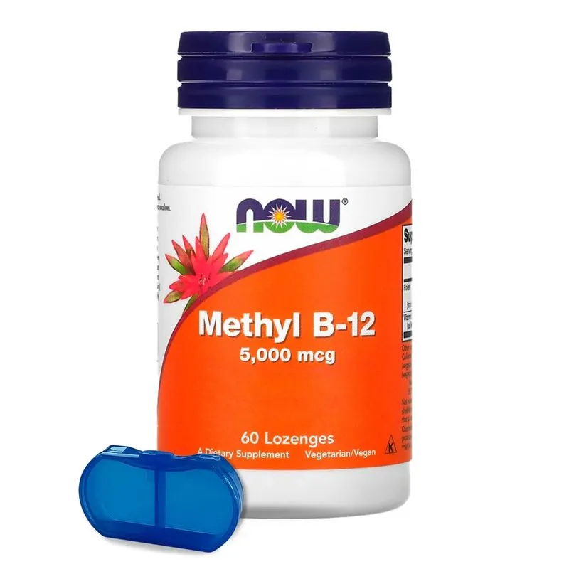 Metil B-12 5.000mcg Now Foods Methyl 60 Pastilhas Importado
