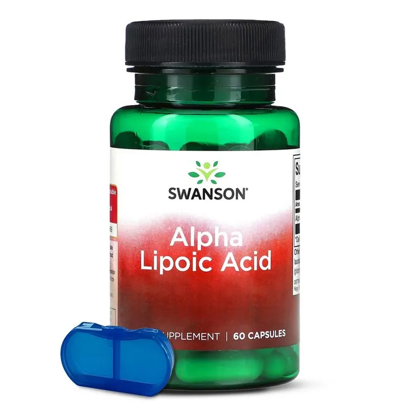 Ácido Alfa Lipóico 300mg Swanson 60Caps + Porta Cápsulas