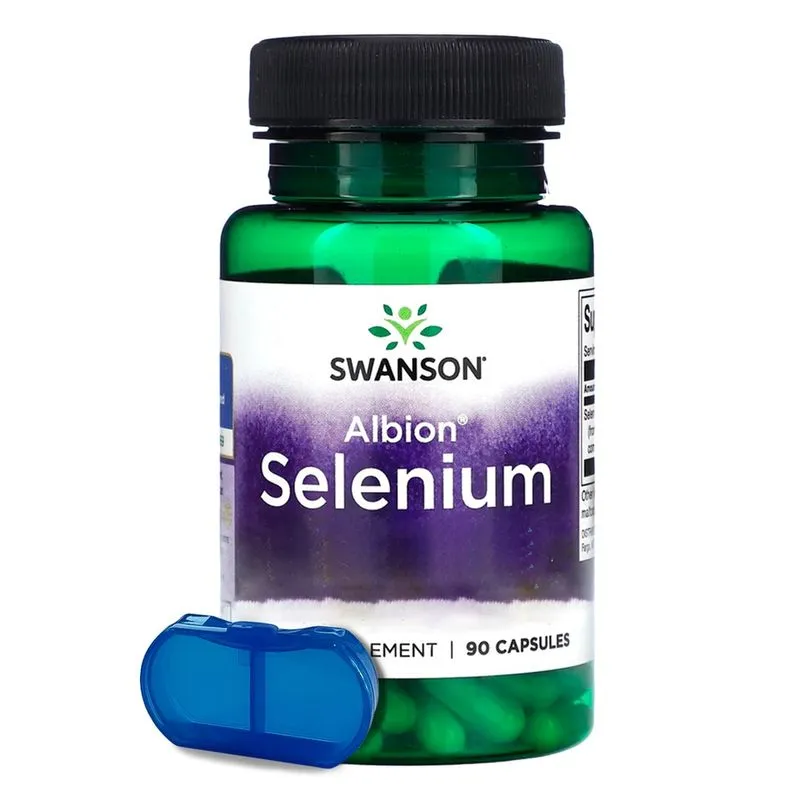 Complexo Selênio 200mcg Swanson 90 Capsulas + Porta Cápsulas
