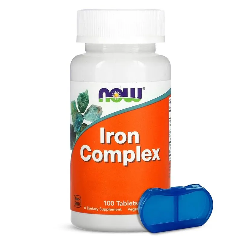 Complexo de Ferro Now Foods Iron Complex 100 Tabls Importado