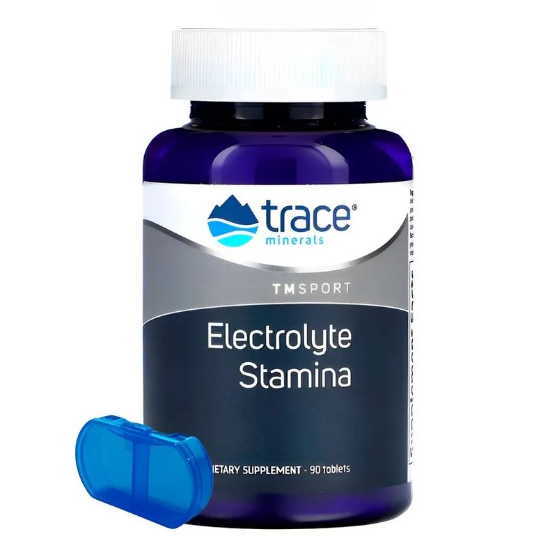 Trace Minerals Eletrólito Stamina 90 Tabs Porta Cápsulas