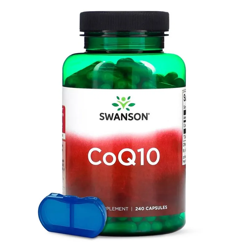 Coenzima Coq10 30mg Swanson 240 Cápsulas + Porta Cápsulas