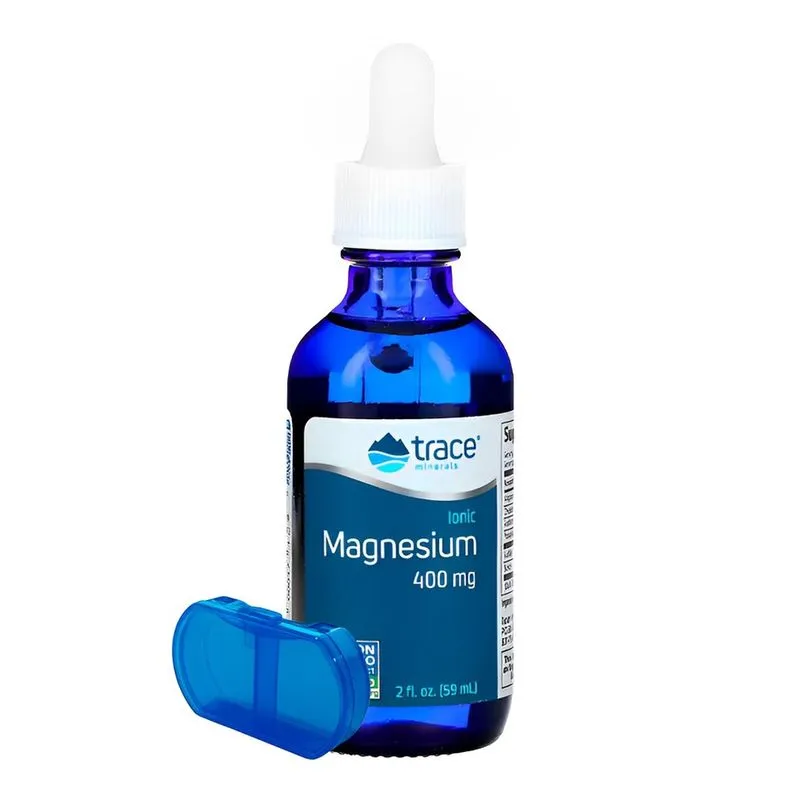 Trace Minerals Magnésio Iônico 400mg 59ml Porta Cápsulas