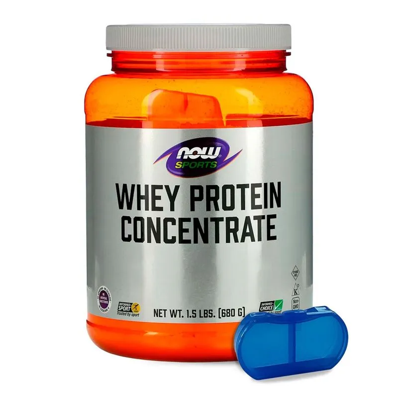 Whey Protein Concentrado Now Foods 680g Pó + Porta Cápsulas
