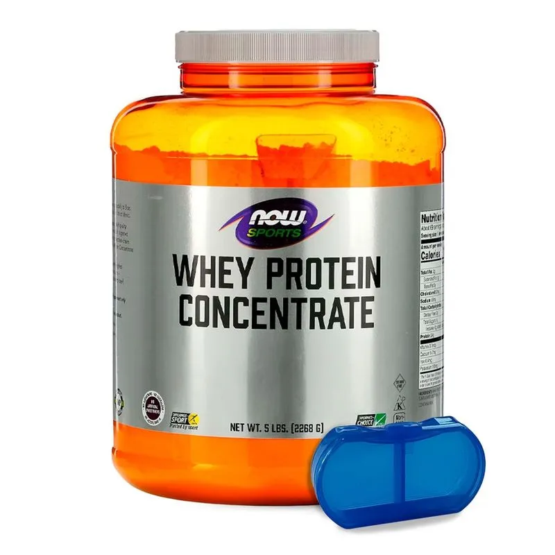 Whey Protein Concentrado Now Foods 2268g Pó + Porta Cápsulas