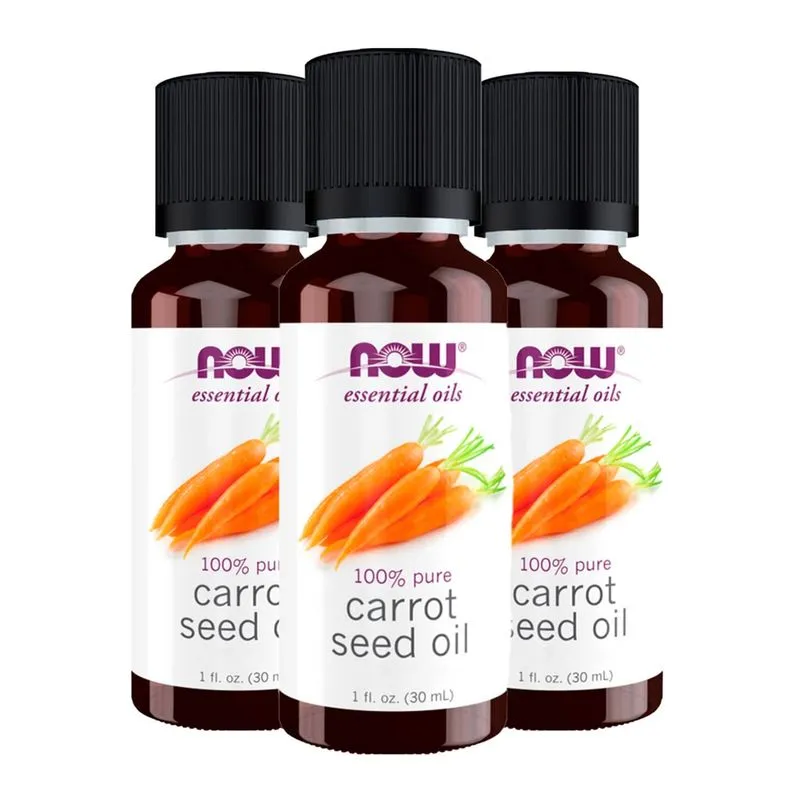 Óleo Semente de Cenoura Now Foods 30ml Puro Importado 3un