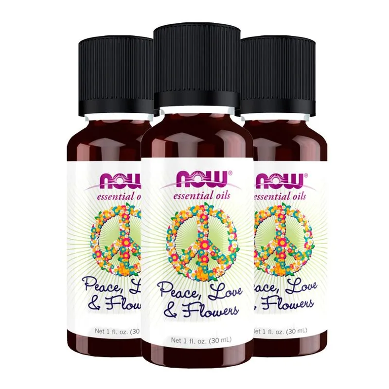 Óleo de Peace, Love e flores Now Foods 30ml Importado 3un