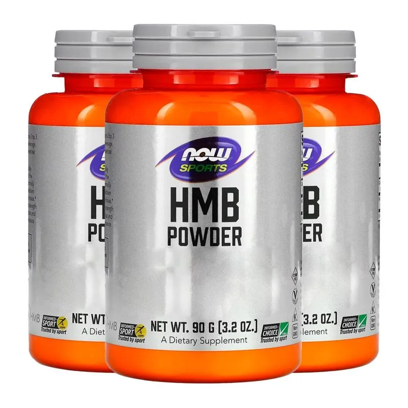 Hmb em Pó Now Foods Sports 90 Gramas Produto Importado 3un