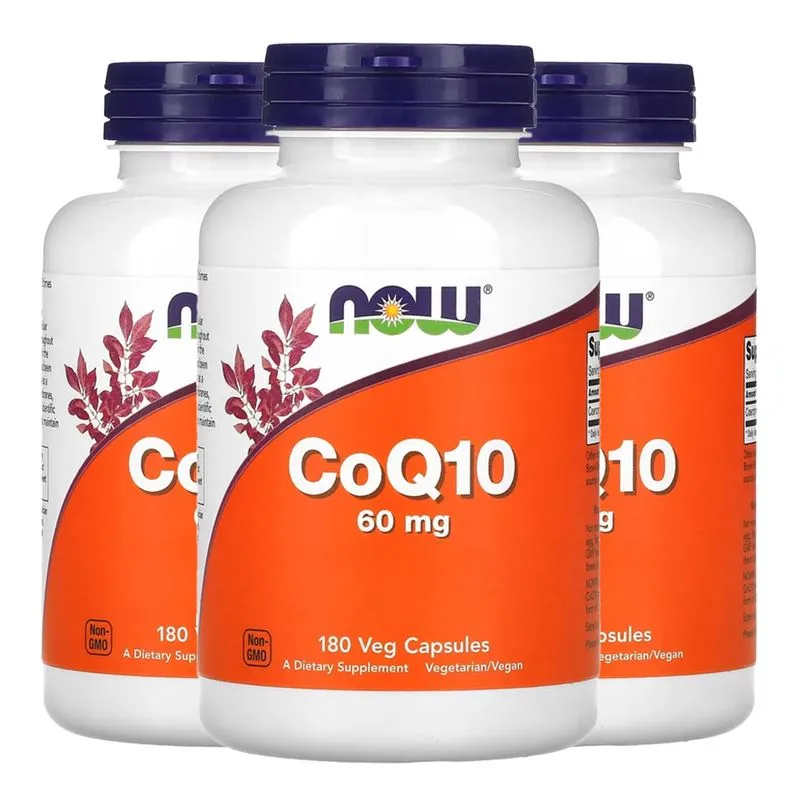Coenzima CoQ10 60mg Now Foods 180 Cápsulas Importado 3un