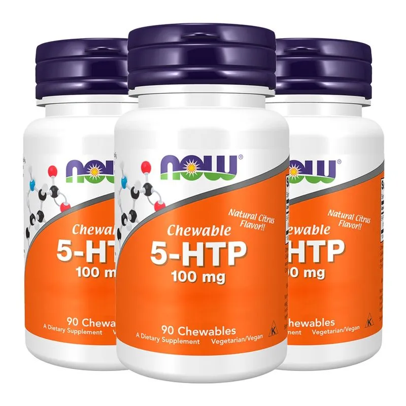 5-HTP 100mg Now Foods 90 Chewables Importado 3un