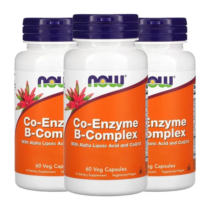 Coenzima Complexo B Now Foods 60 Cápsulas Importado 3un