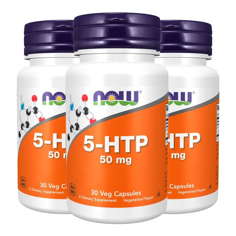 5-H-T-P 50mg Now Foods 30 Cápsulas Importado 3un