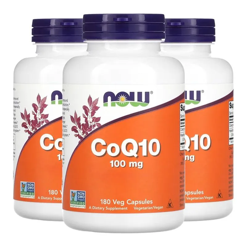 Coenzima Coq10 100mg Now Foods 180 Cápsulas Importado 3un