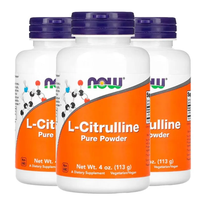 L-Citrulina Pura em Pó Now Foods 113g Importado 3un