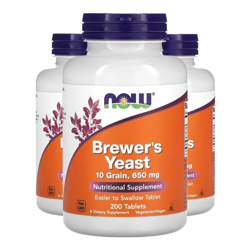 Levedura de Cerveja 650mg Now Foods 200 Tabs Importado 3un