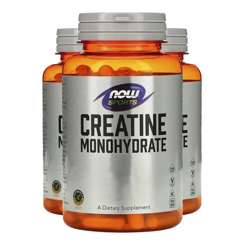 Creatina Monohidratada 750mg Now Foods 120Cáps Importado 3un