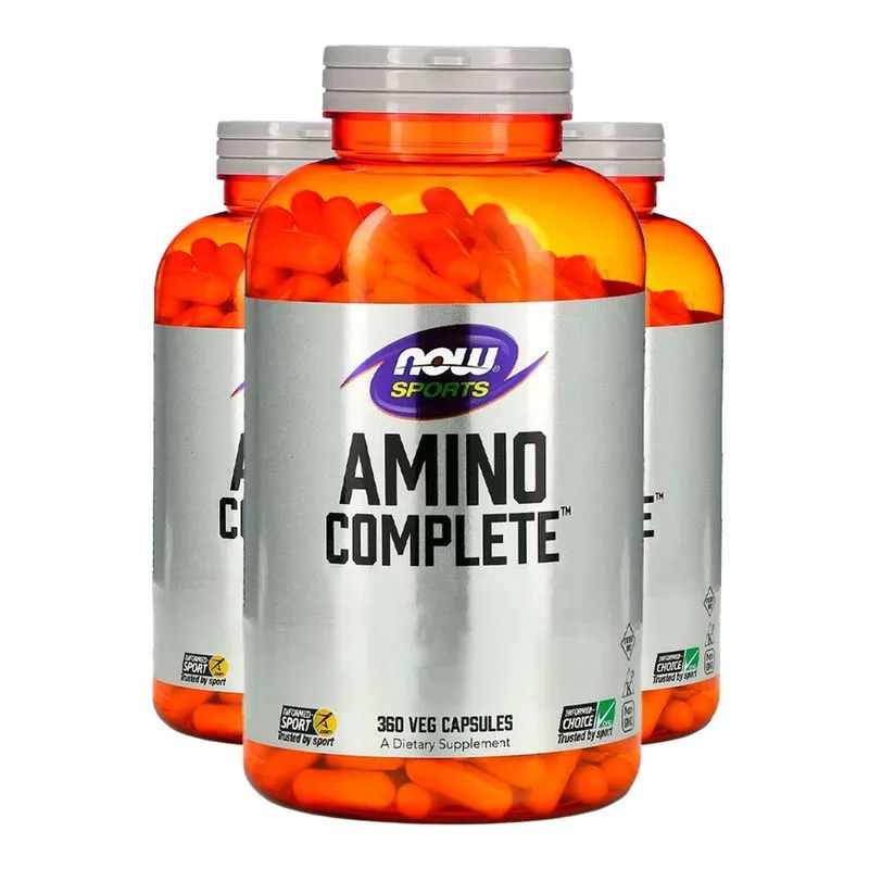 Amino Complete Now Foods com Vit. B6 360 Cáps Importado 3un