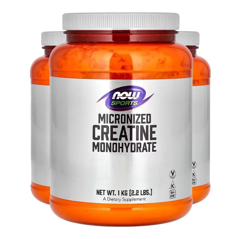 Creatina Monohidratada Now Foods 1Kg Pó Importado 3un