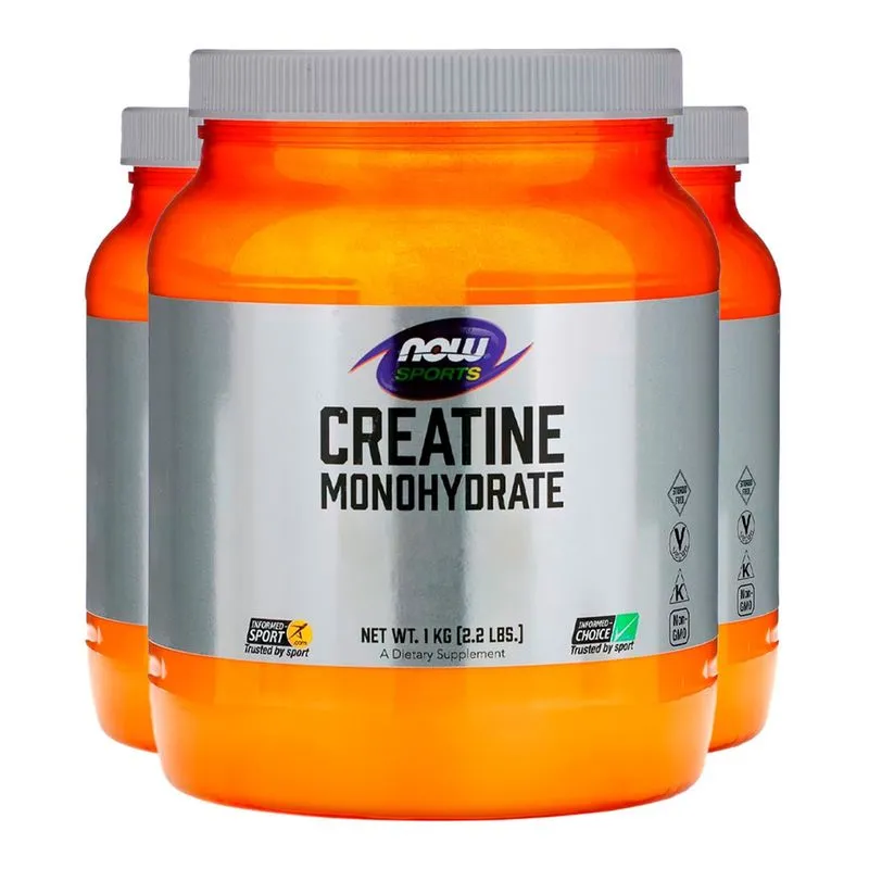 Creatina Monohidratada Now Foods 1kg Pó 3un