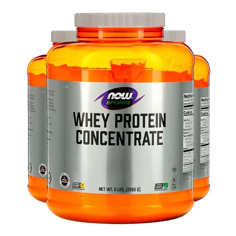 Whey Protein Concentrado Now Foods 2268g Pó Importado 3un
