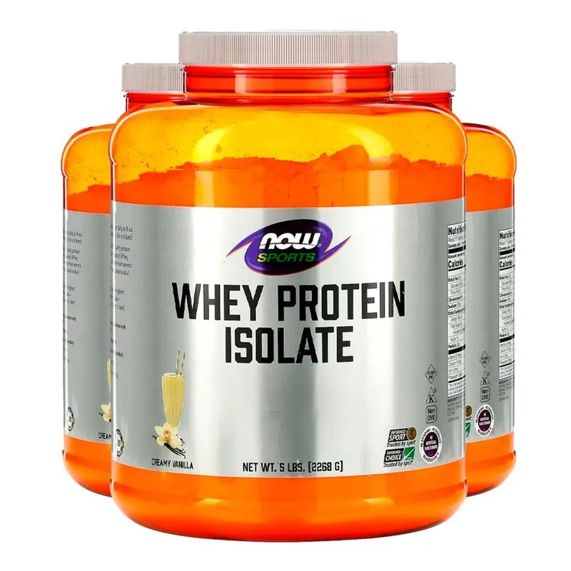 Whey Protein Isolado Now Foods 2268g Baunilha Importado 3un
